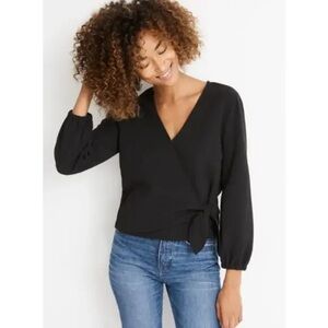 Madewell Black Crepe Top